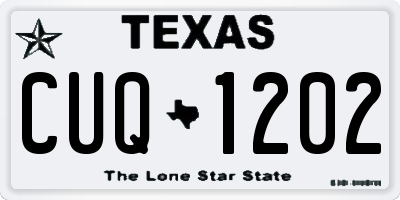 TX license plate CUQ1202