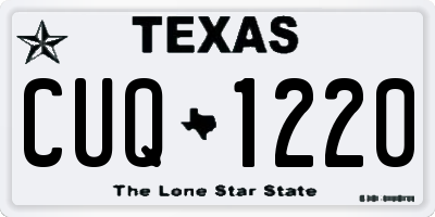TX license plate CUQ1220