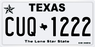 TX license plate CUQ1222
