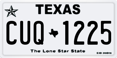 TX license plate CUQ1225