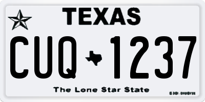 TX license plate CUQ1237
