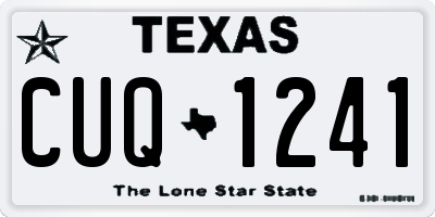 TX license plate CUQ1241