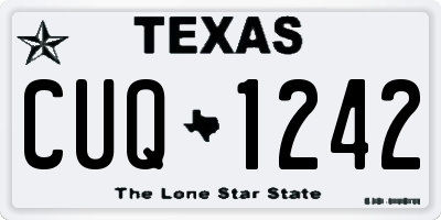 TX license plate CUQ1242