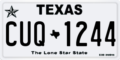 TX license plate CUQ1244