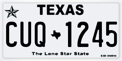 TX license plate CUQ1245