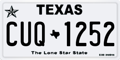 TX license plate CUQ1252