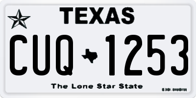 TX license plate CUQ1253