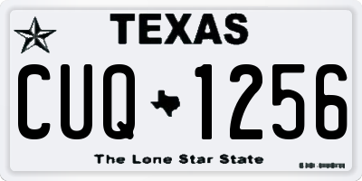 TX license plate CUQ1256