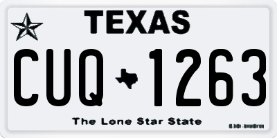 TX license plate CUQ1263