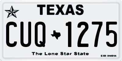 TX license plate CUQ1275