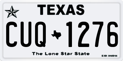 TX license plate CUQ1276