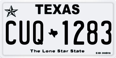 TX license plate CUQ1283