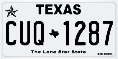 TX license plate CUQ1287