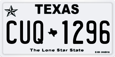 TX license plate CUQ1296