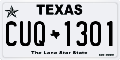 TX license plate CUQ1301