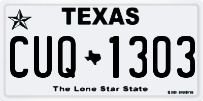 TX license plate CUQ1303