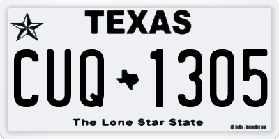 TX license plate CUQ1305