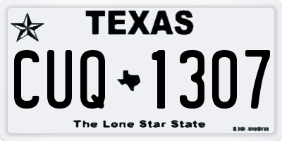 TX license plate CUQ1307
