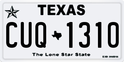 TX license plate CUQ1310