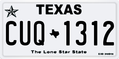 TX license plate CUQ1312
