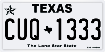 TX license plate CUQ1333