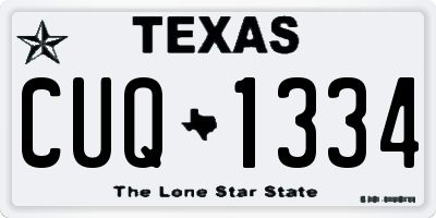 TX license plate CUQ1334
