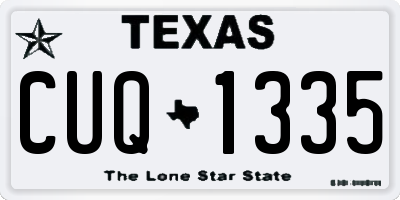 TX license plate CUQ1335