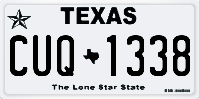 TX license plate CUQ1338