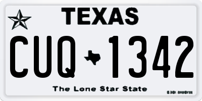 TX license plate CUQ1342