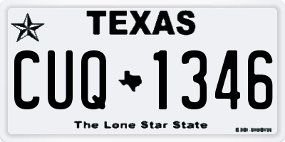 TX license plate CUQ1346
