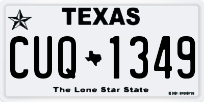 TX license plate CUQ1349