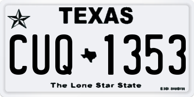 TX license plate CUQ1353