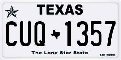 TX license plate CUQ1357