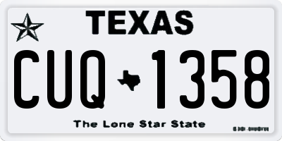 TX license plate CUQ1358
