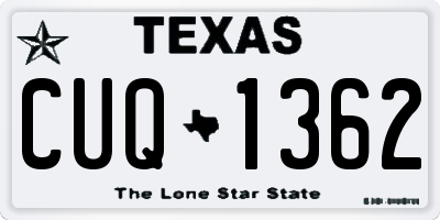 TX license plate CUQ1362