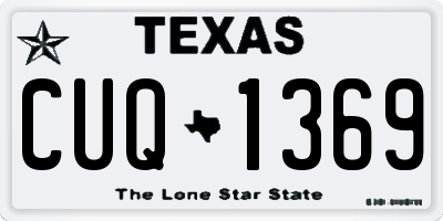 TX license plate CUQ1369