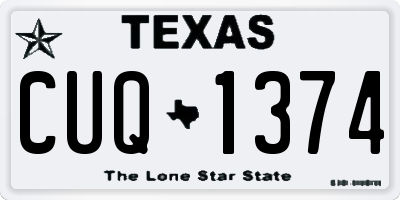 TX license plate CUQ1374