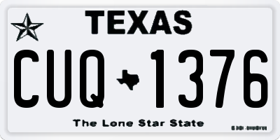 TX license plate CUQ1376