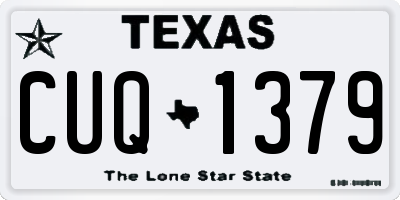 TX license plate CUQ1379