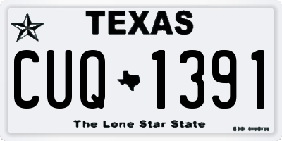TX license plate CUQ1391