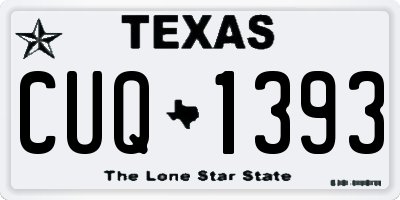 TX license plate CUQ1393