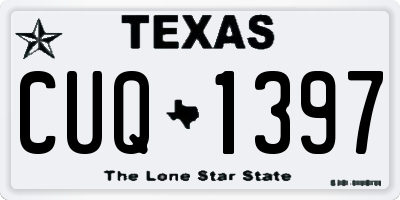 TX license plate CUQ1397