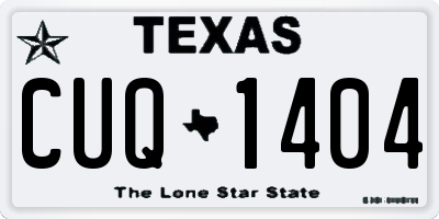 TX license plate CUQ1404