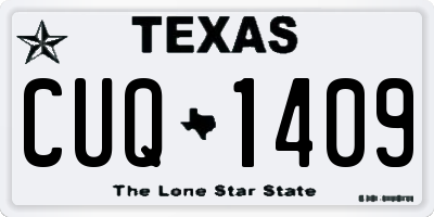 TX license plate CUQ1409