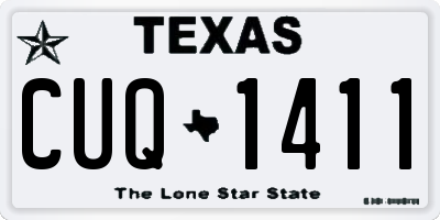 TX license plate CUQ1411
