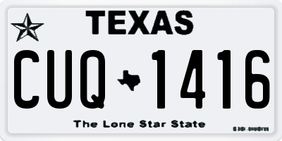 TX license plate CUQ1416