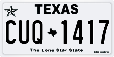 TX license plate CUQ1417