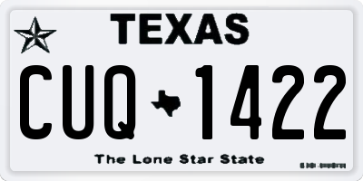 TX license plate CUQ1422
