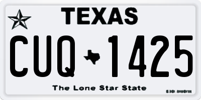 TX license plate CUQ1425