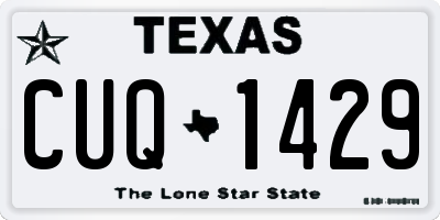 TX license plate CUQ1429
